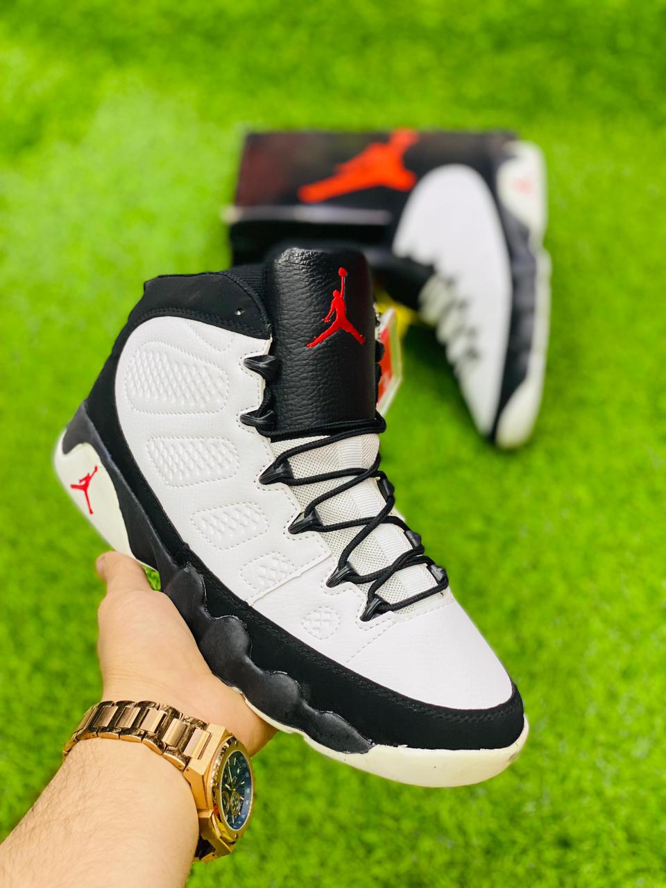 Jordan 9's black and white online