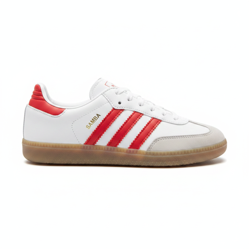 ADIDAS SAMBA OG WHITE / RED GUM (FEMALE)