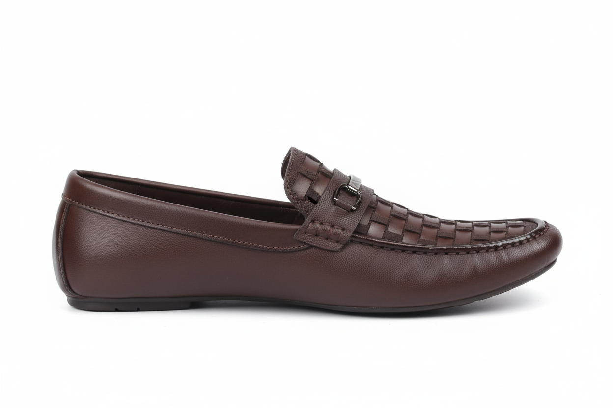 DARK BROWN  PATTERN LOAFER