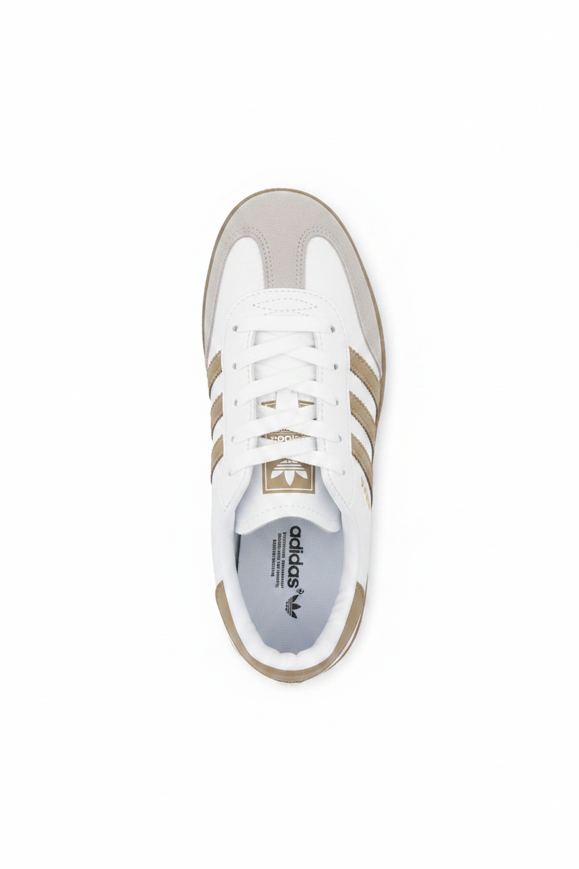 ADIDAS SAMBA OG WHITE / KHAAKI GUM (FEMALE)