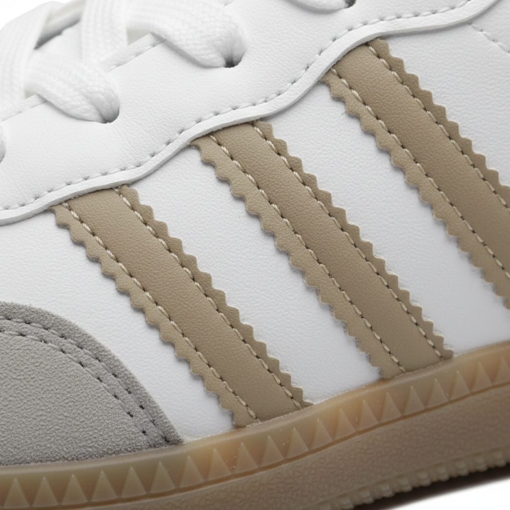 ADIDAS SAMBA OG WHITE / KHAAKI GUM (FEMALE)