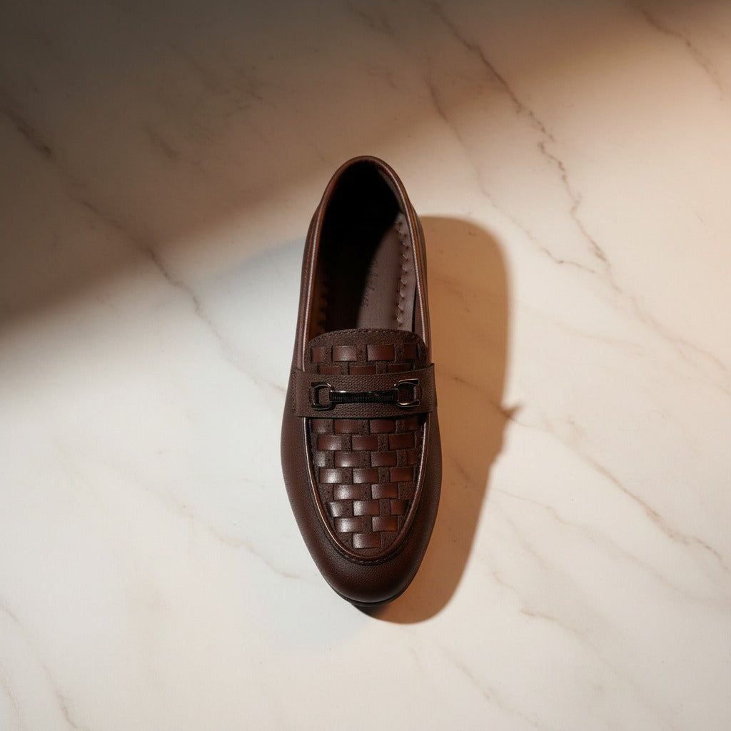 DARK BROWN  PATTERN LOAFER