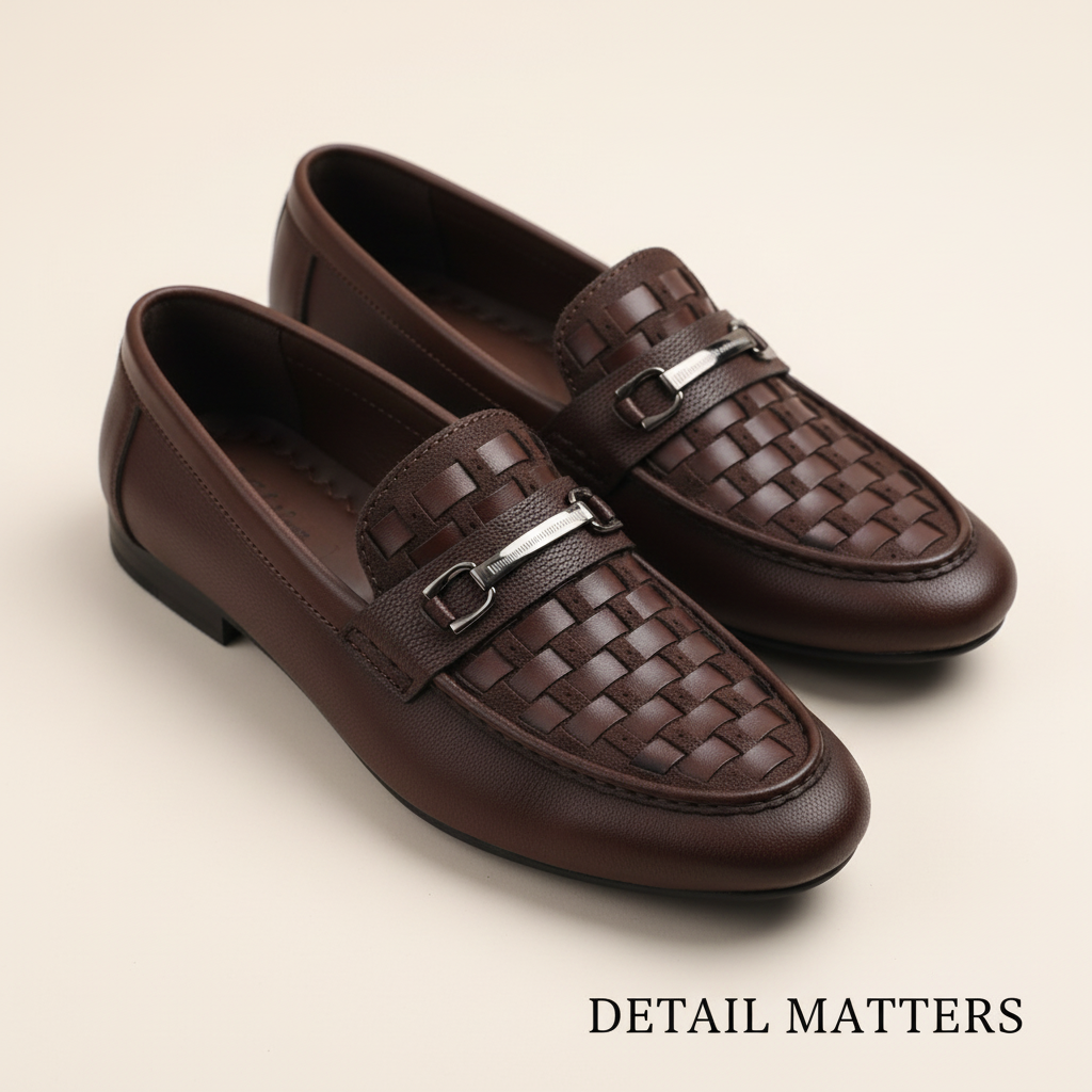 DARK BROWN  PATTERN LOAFER