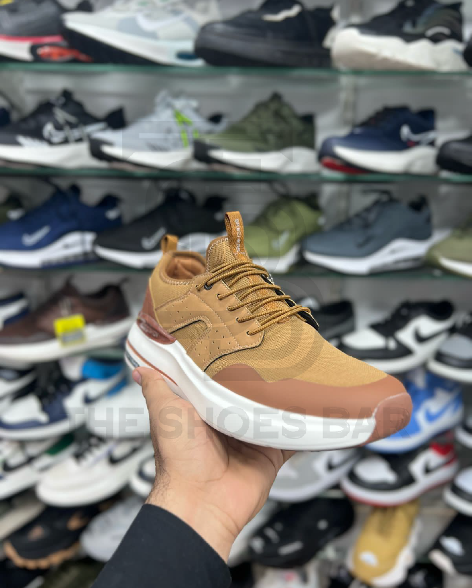 SKETCHER HYPER BURST CAMEL BROWN & WHITE