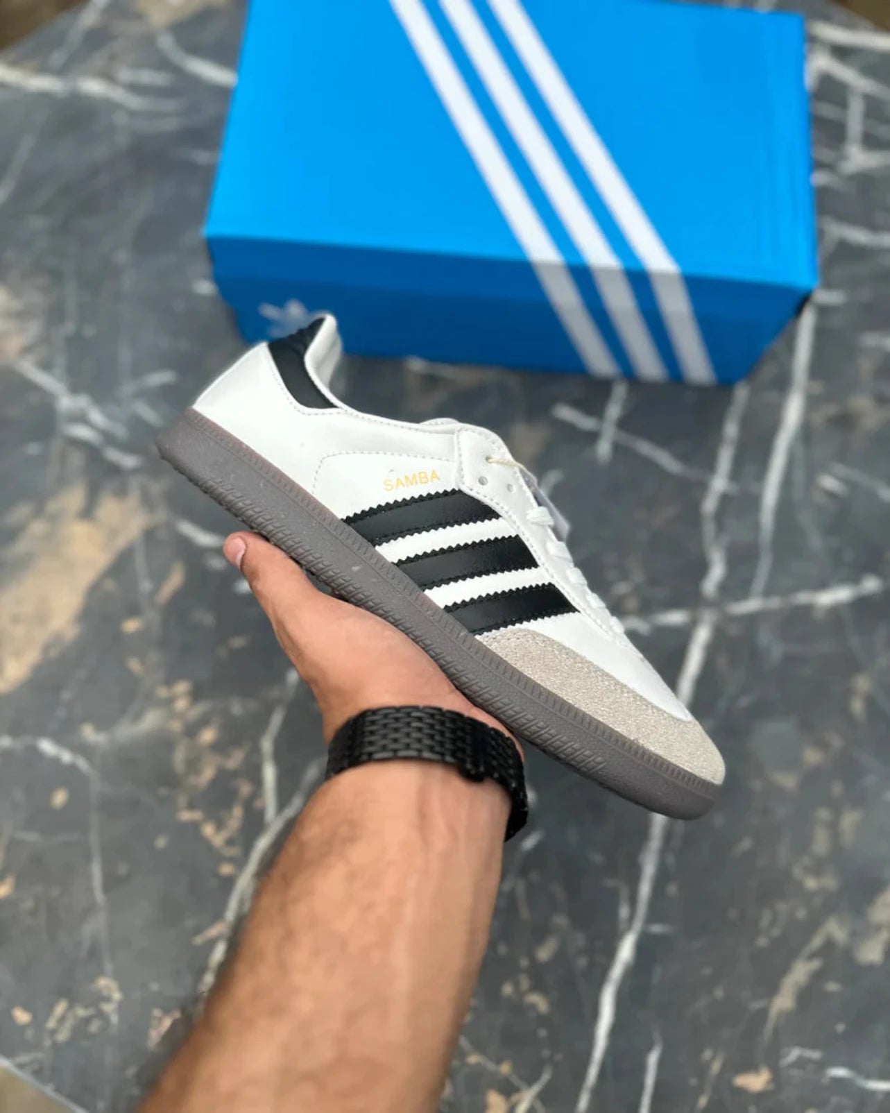 ADIDDAS SAMBA WHITE BLACK GUM