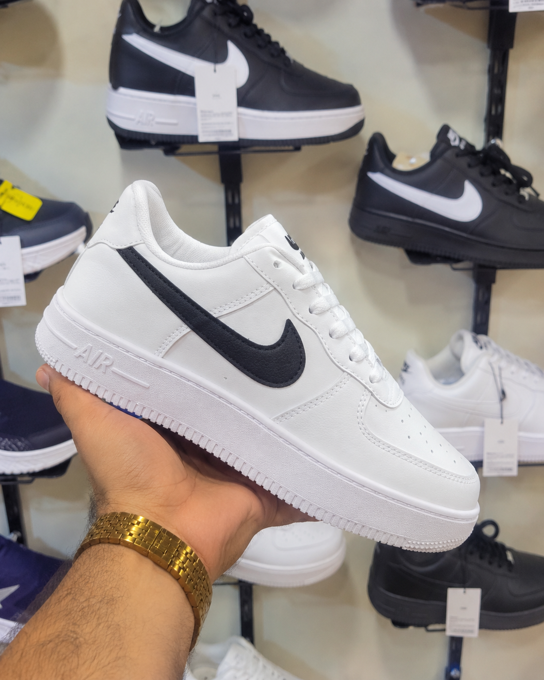 Women’s White Sneakers with Black Side Detail