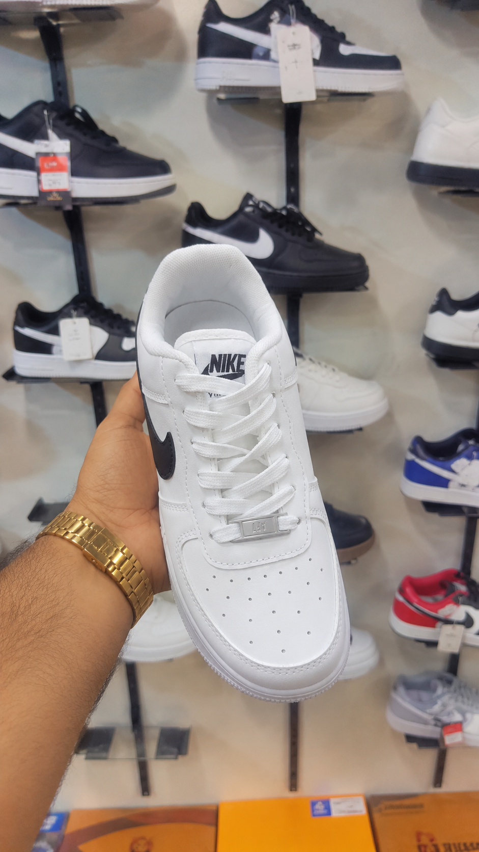 Women’s White Sneakers with Black Side Detail