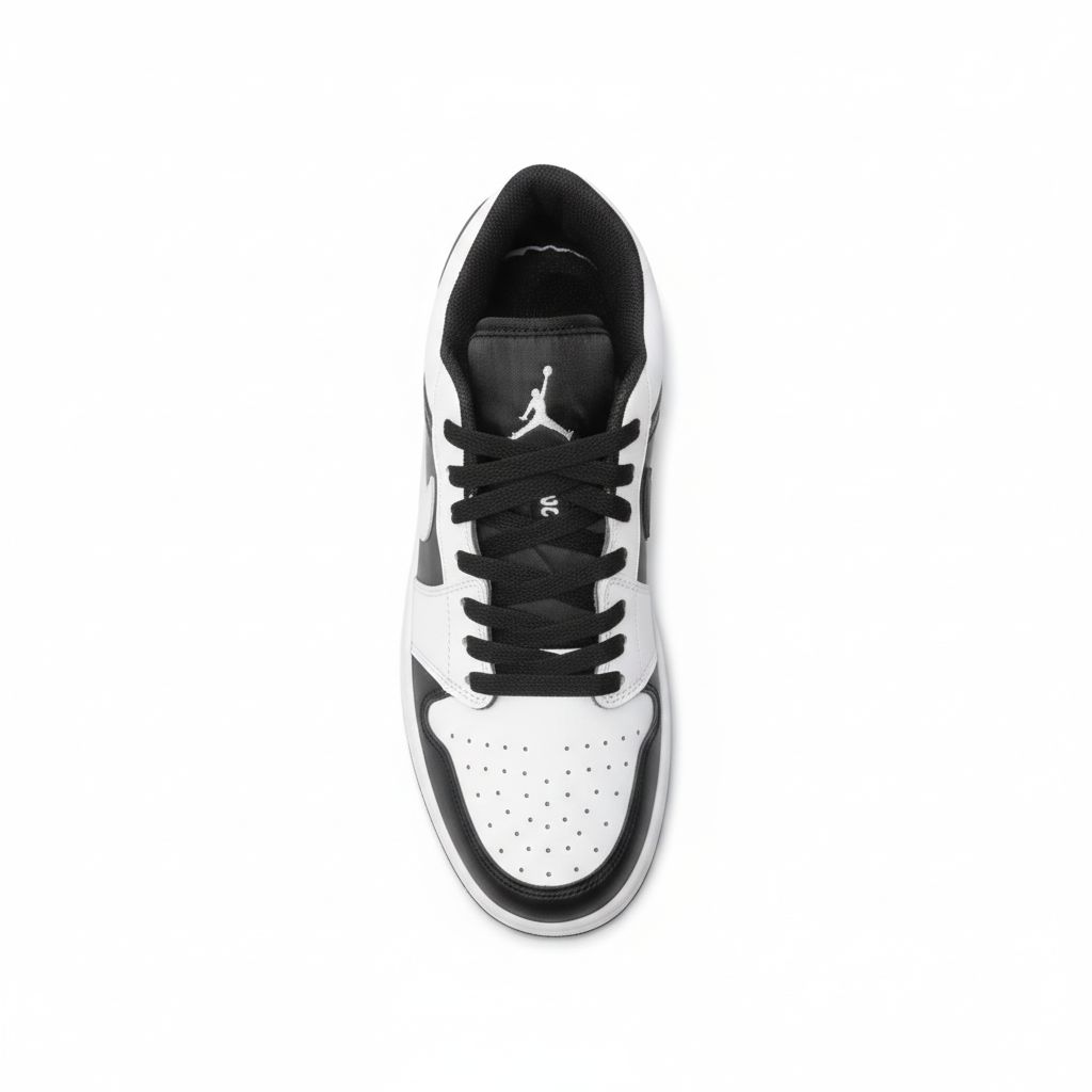 NIKE AIR JORDAN 1 LOW "PANDA" SNEAKER IN THE BLACK AND WHITE