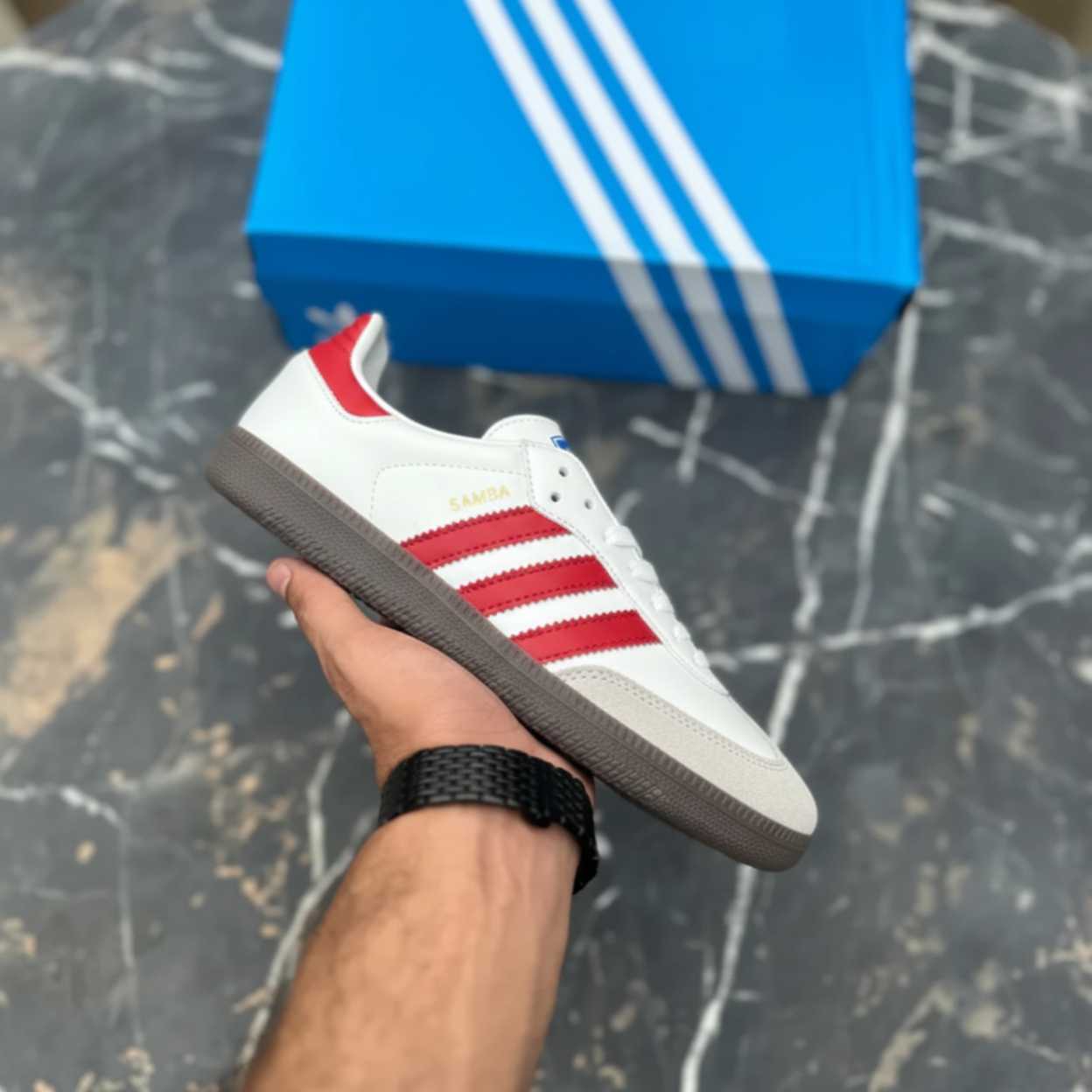 ADIDDAS SAMBA OG WHITE RED GUM (AAA GRADE)