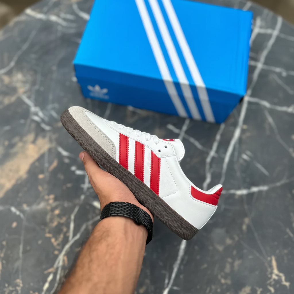 ADIDDAS SAMBA OG WHITE RED GUM (AAA GRADE)