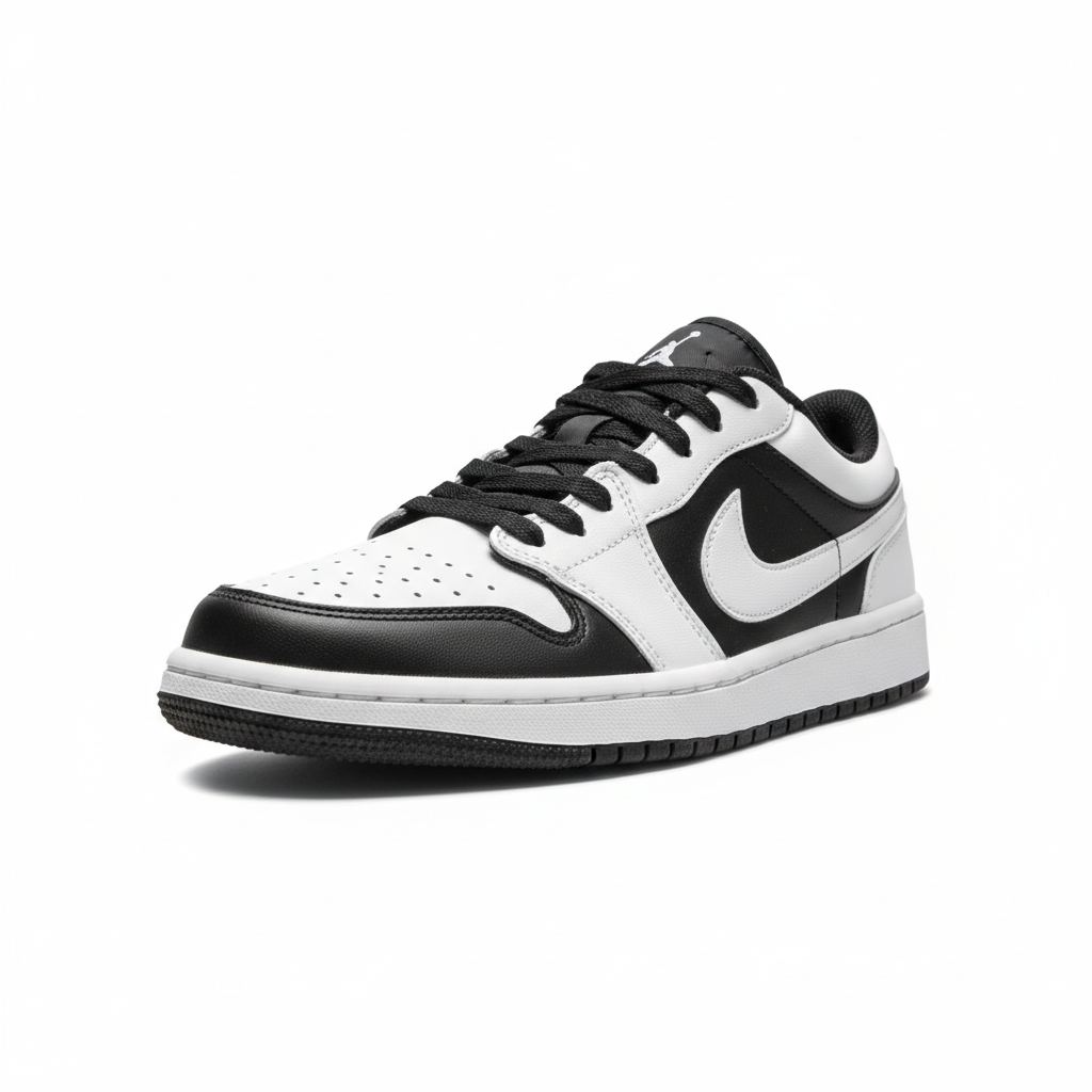 NIKE AIR JORDAN 1 LOW "PANDA" SNEAKER IN THE BLACK AND WHITE