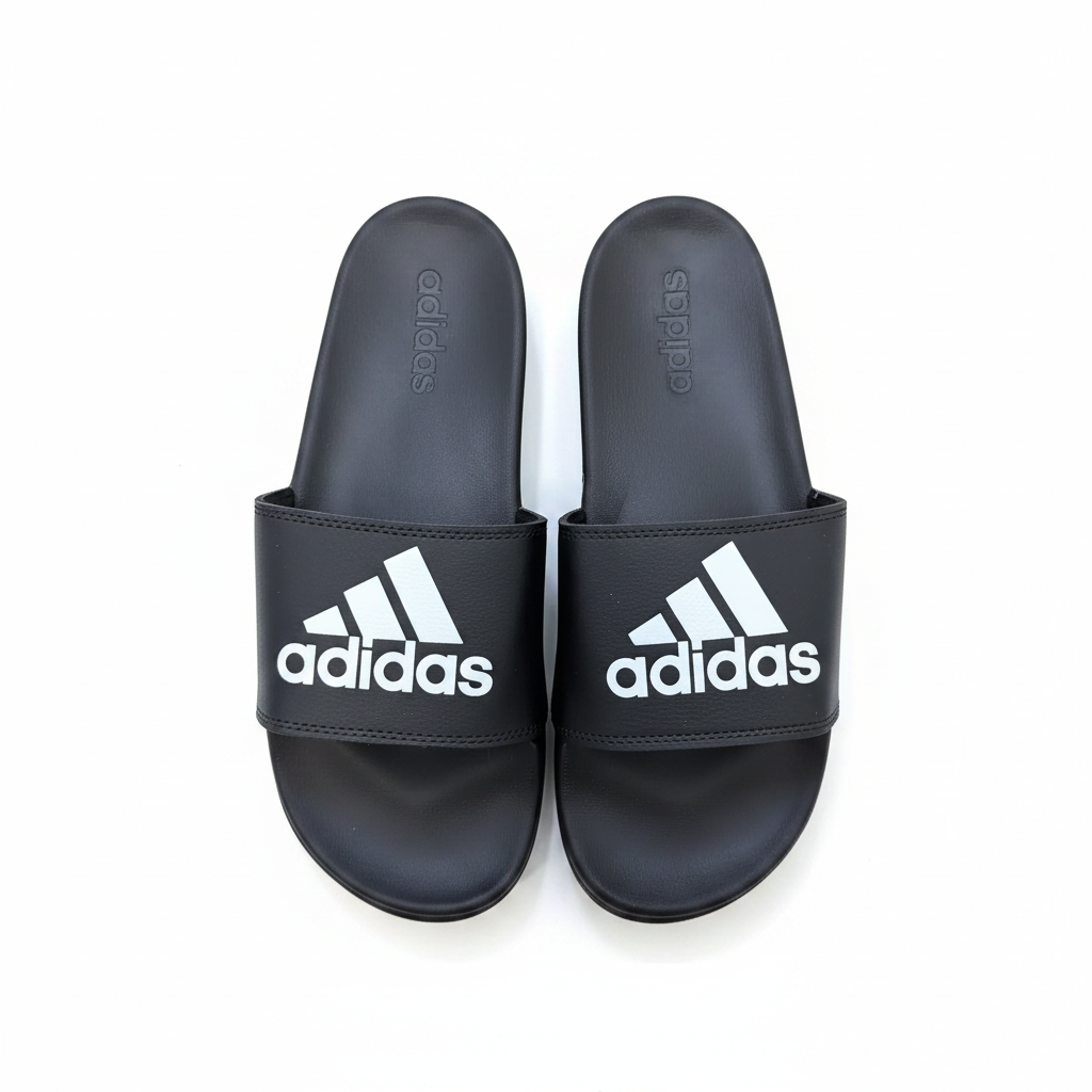 Adidas Adilette Black White - Pair View