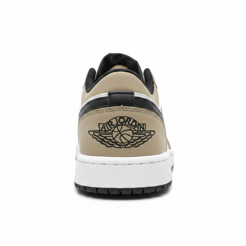 AJ1 Low Heel - Khaki Sand - White Background