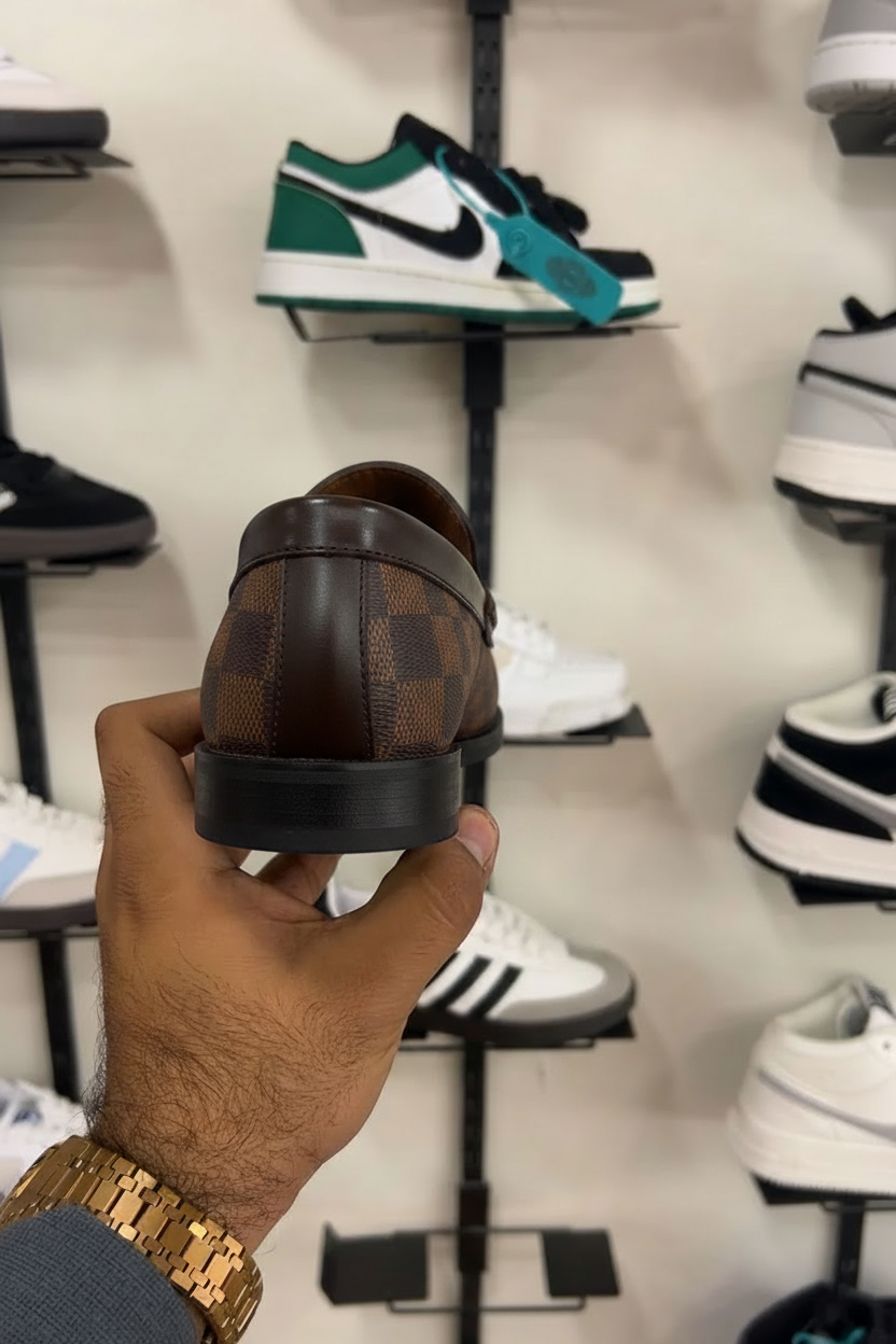 Brown LV Damier Heel Swap