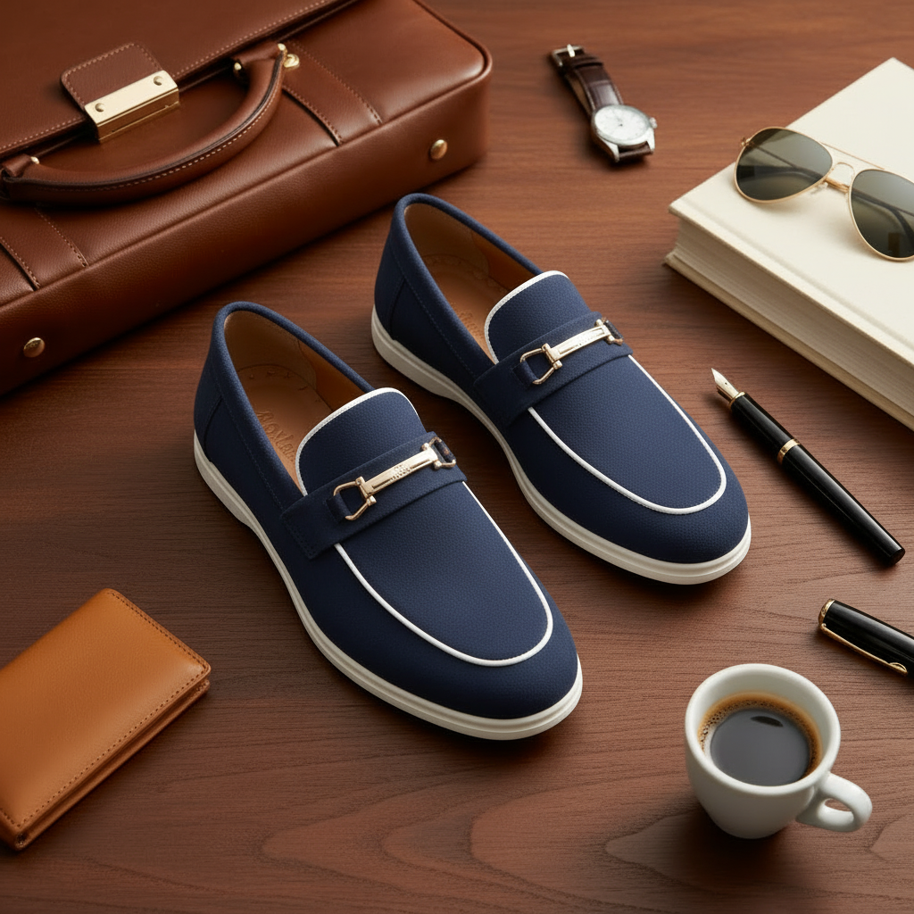 THE COMMODORE - NAVY BIT LOAFER