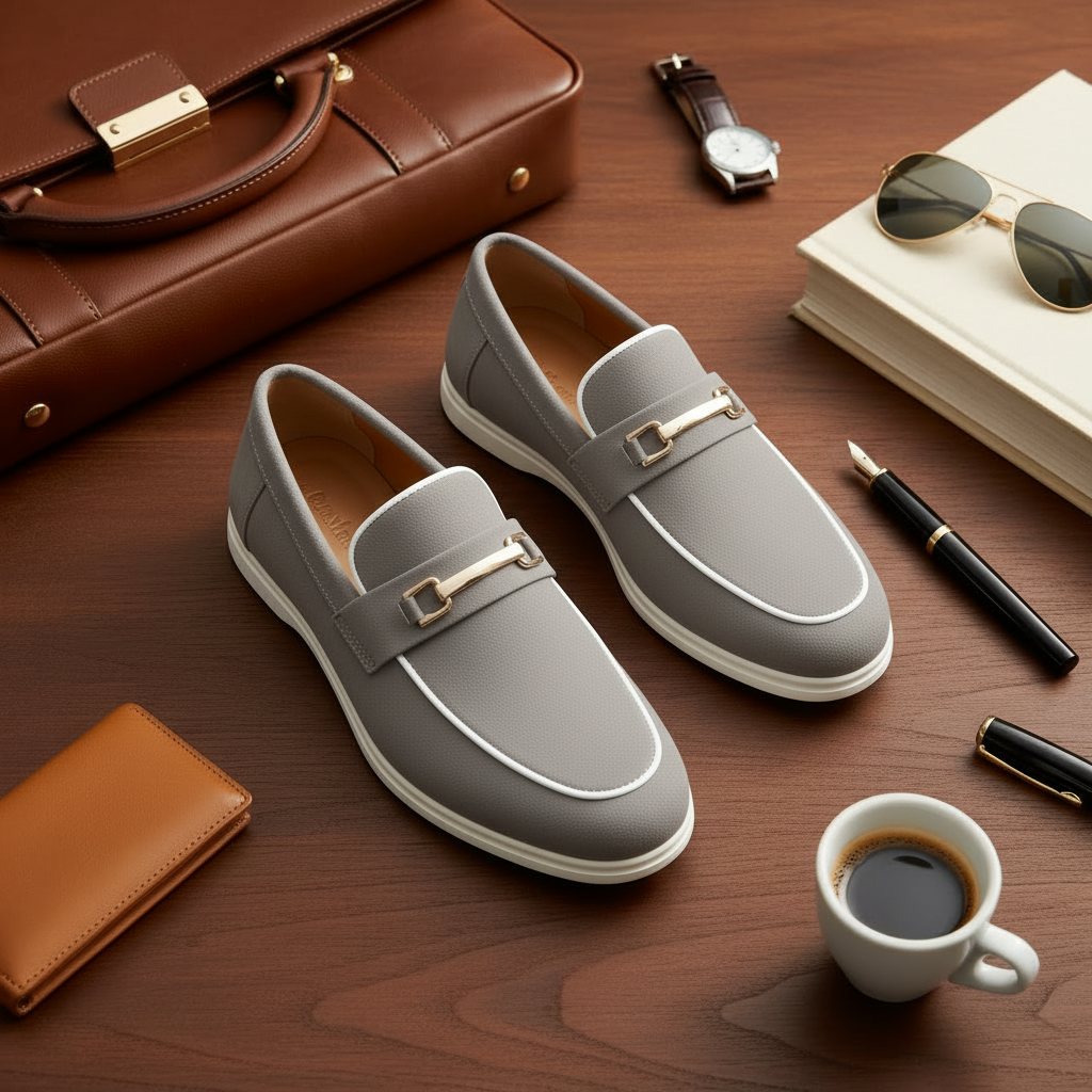 THE COMMODORE BIT LOAFER GREY