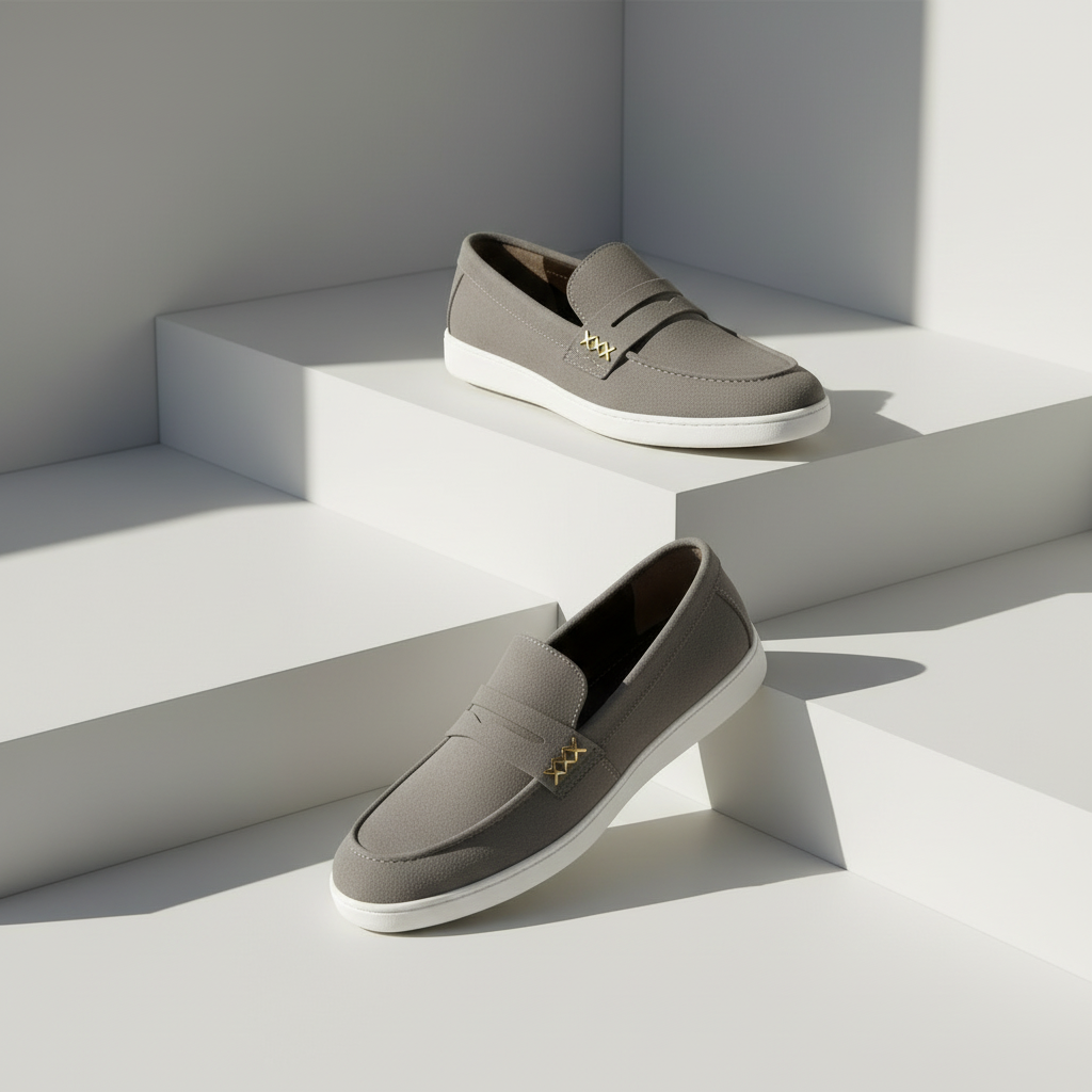 GREY SUEDE LOAFER