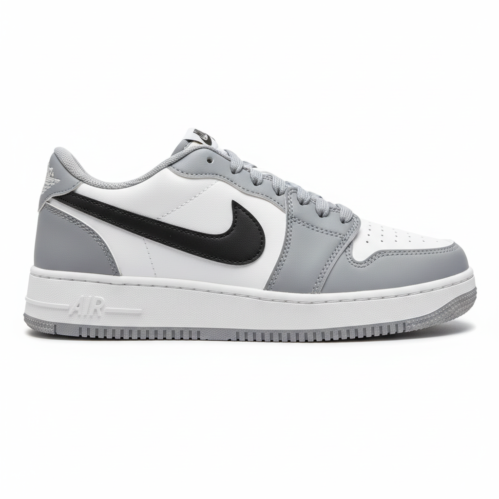NIKE AIR FORCE 1 '07 GREY AND WHITE (06)