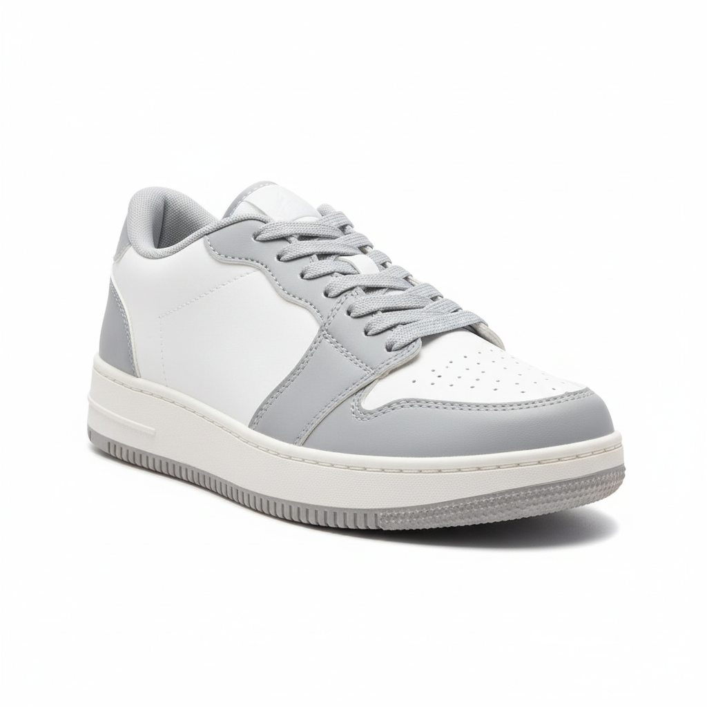 NIKE AIR FORCE 1 '07 GREY AND WHITE (06)