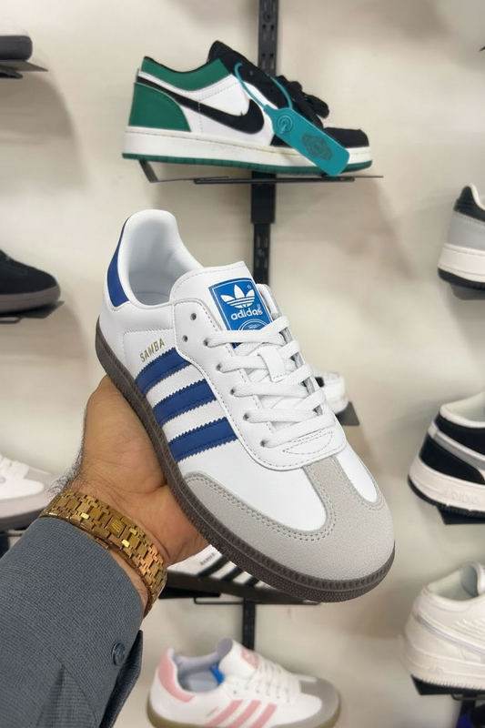 Adidas Samba Blue - Hand Shot
