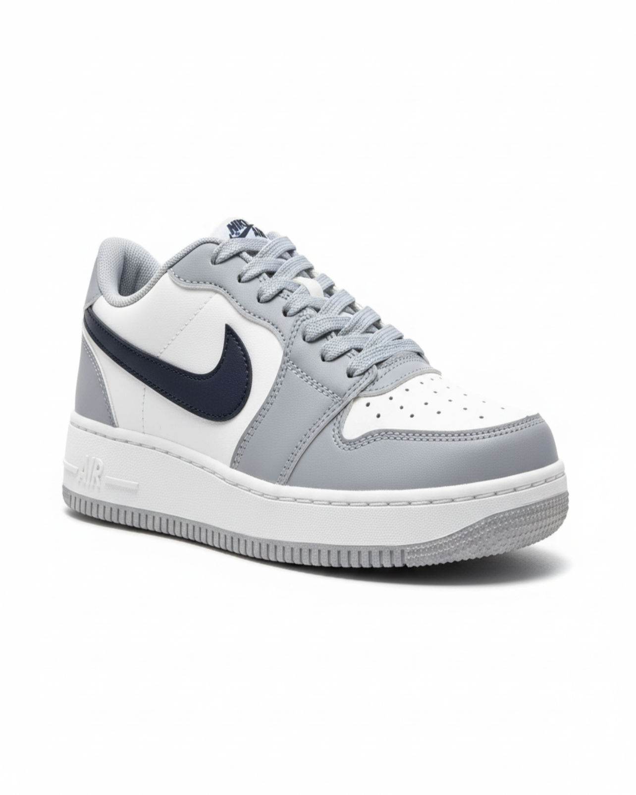 NIKE AIR FORCE 1 '07 GREY AND WHITE (06)