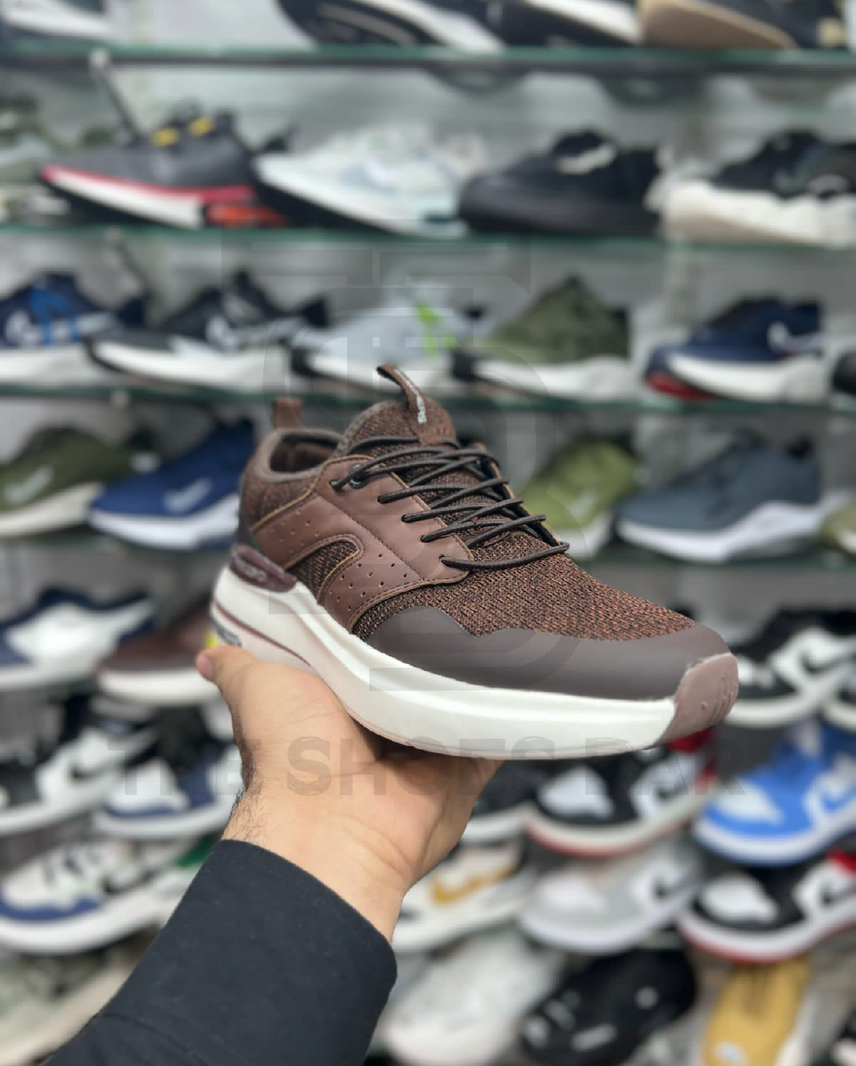 SKETCHER HYPER BURST DARK BROWN & WHITE