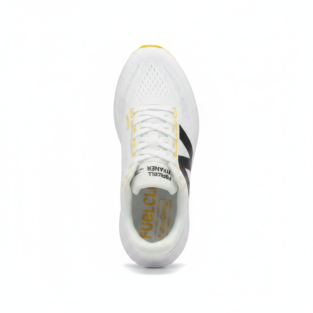 New Balance White Trainer - White Background