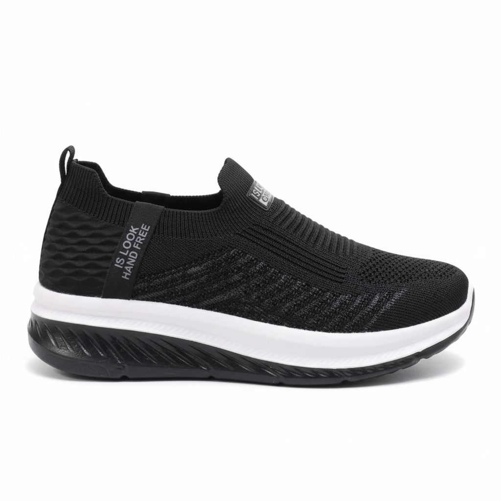 SKECHERS -IS LOW - GO WALK - BLACK
