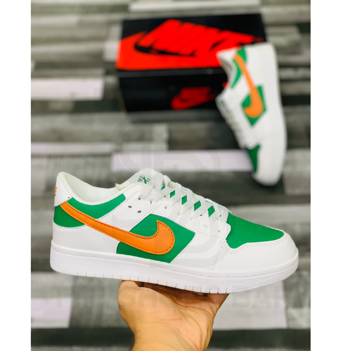 Nike Air Force  - Green White & Gold